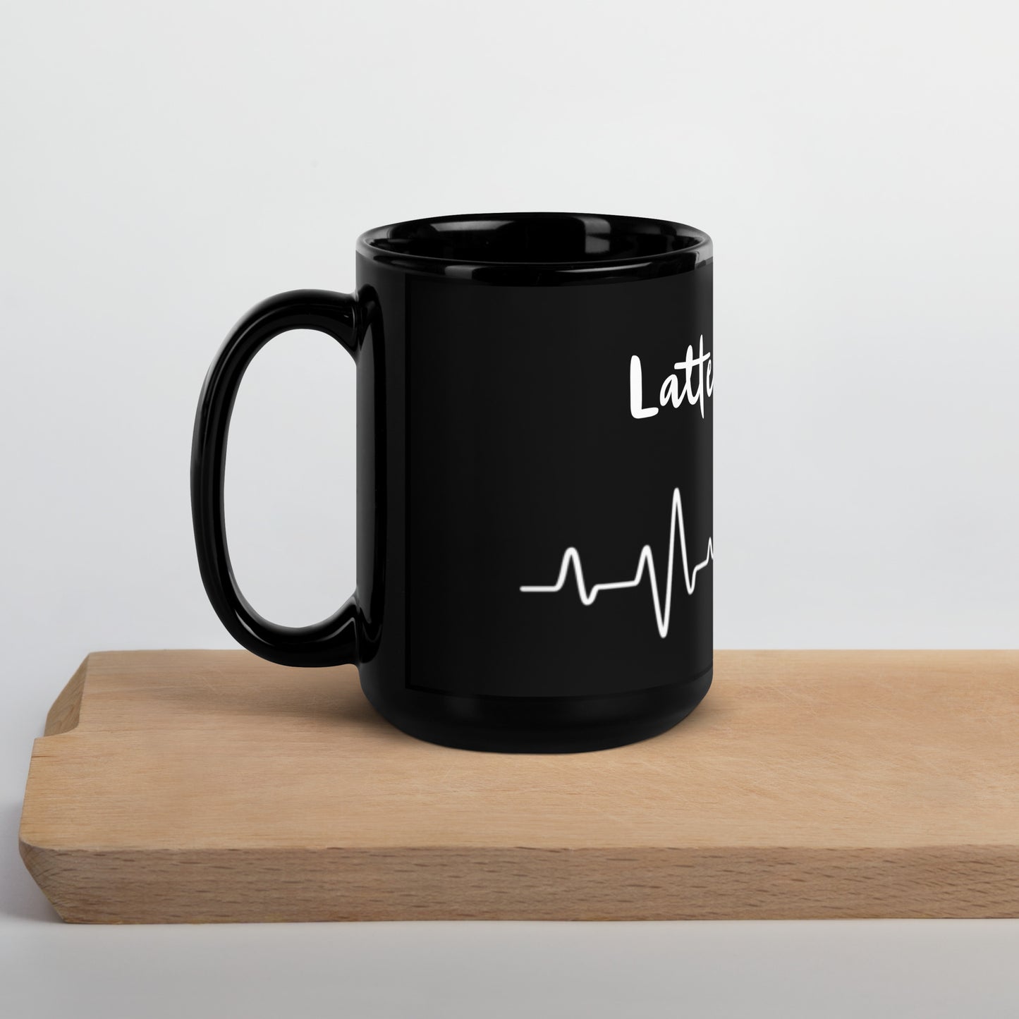 Latte my Heart - Black Glossy Mug