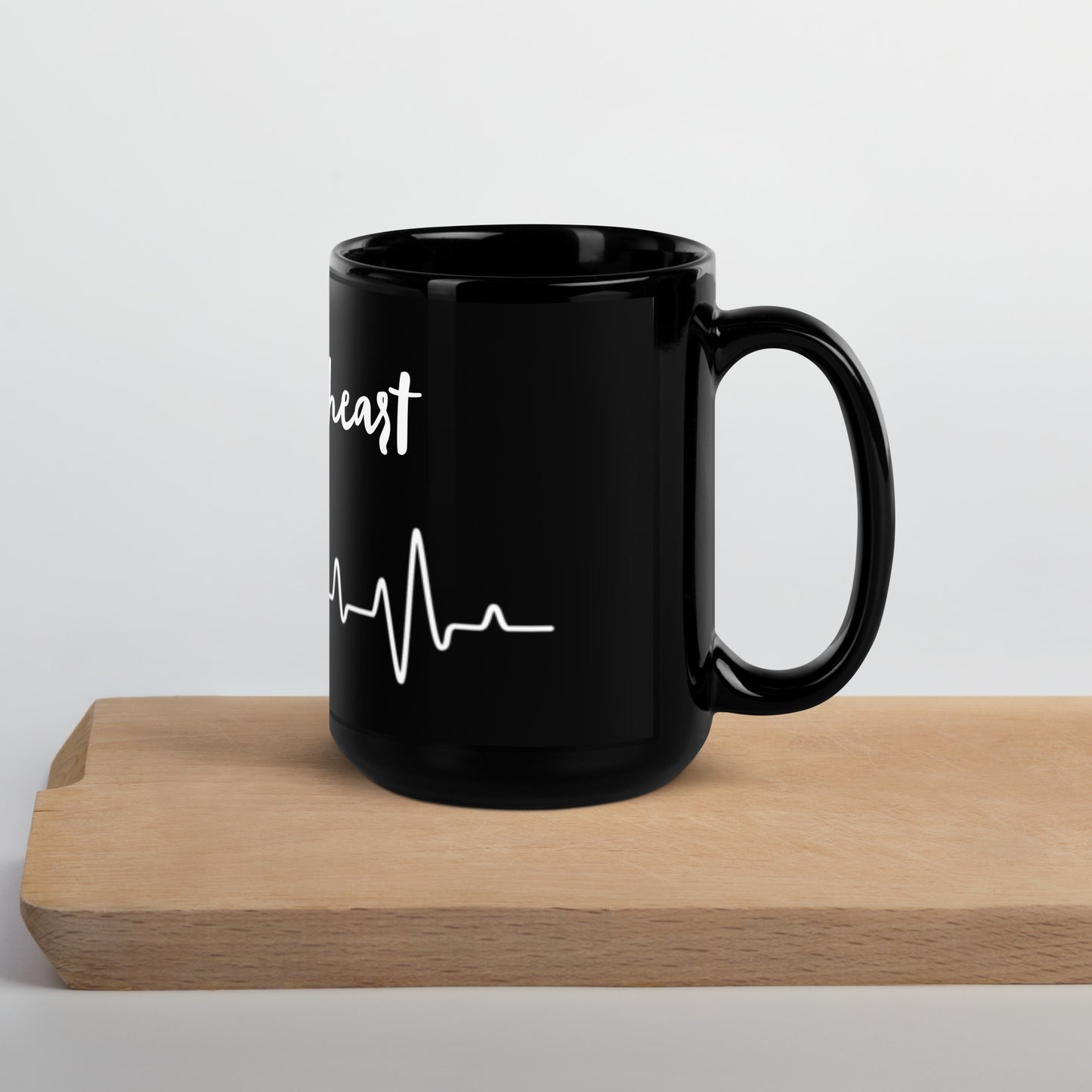 Latte my Heart - Black Glossy Mug