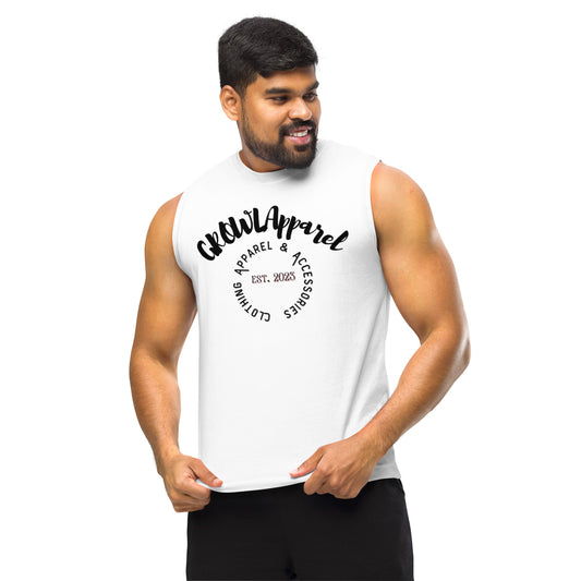 GROWLApparel New Logo - WHT -Unisex Muscle Shirt