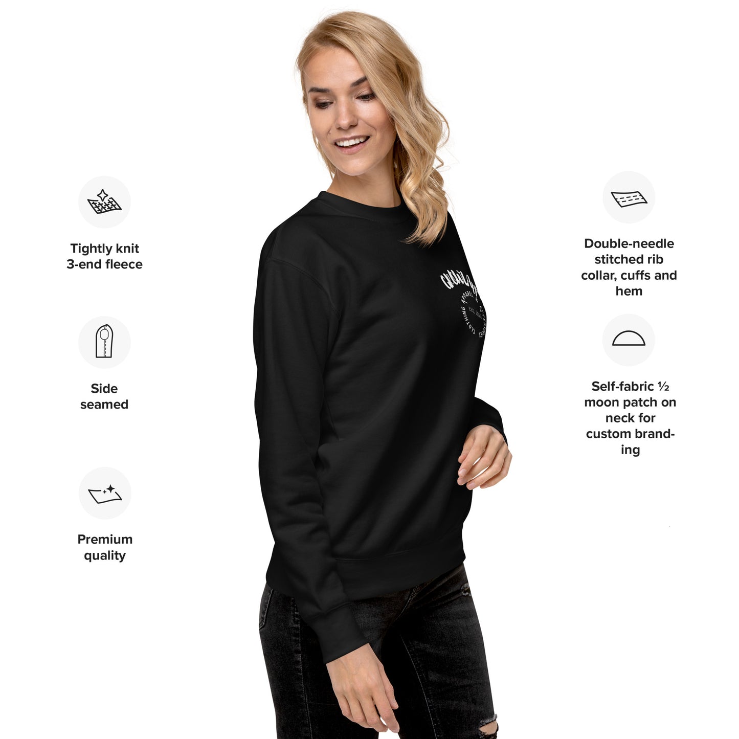 GROWLApparel New WHT LOGO - Unisex Premium Sweatshirt