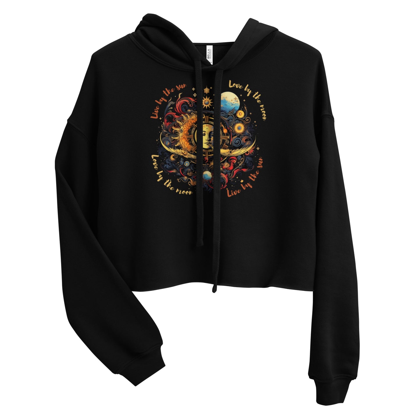 Live by the Sun - Love by the Moon - Crop Hoodie